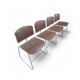 Set of 4 Steelcase Max Stacker Stacking Chairs Set of 4 Steelcase Max Stacker Stacking Chairs