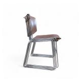 Set of 4 Steelcase Max Stacker Stacking Chairs Set of 4 Steelcase Max Stacker Stacking Chairs