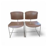 Set of 2 Steelcase Max Stacker Stacking Chairs Set of 2 Steelcase Max Stacker Stacking Chairs