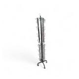 73' black steel spinning greeting card display rack, rotates 360 degrees 73' black steel spinning greeting card display rack, rotates 360 degrees