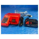 New - Milwaukee M18 REDLITHIUM CP2.0 Battery pack and a compatible multi-voltage charger