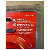 6 count Milwaukee .095 in. x 20 ft. Pre-Cut Trimmer Line, 5-Pack (Model 49-16-2782)