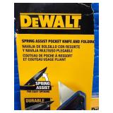 DEWALT Spring Assist Pocket Knife and Folding Utility Knife Set and a DEWALT Oscillating Tool Blade