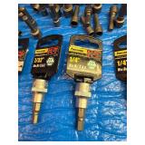 Huge Lot of scissor jack socket drill adapters and hex/ sockets