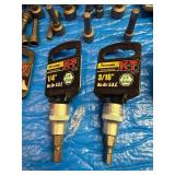 Huge Lot of scissor jack socket drill adapters and hex/ sockets