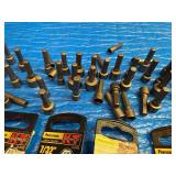 Huge Lot of scissor jack socket drill adapters and hex/ sockets