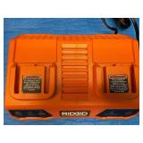 New - RIDGID 18V Dual Port Simultaneous Charger, model AC86095.