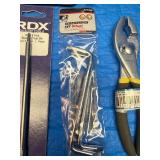 New - tool lot. Driver bits, offset screwdrivers , snips , cut off wheels, pliers and more