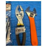 New - tool lot. Driver bits, offset screwdrivers , snips , cut off wheels, pliers and more