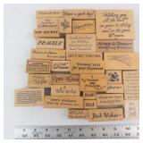 Stampin' Up! Wood-Mounted Rubber Stamp Set - Assorted Sentiments & Phrases Stampin' Up! Wood-Mounted Rubber Stamp Set - Assorted Sentiments & Phrases