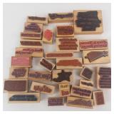 Stampin' Up! Wood-Mounted Rubber Stamp Set - Assorted Sentiments & Phrases Stampin' Up! Wood-Mounted Rubber Stamp Set - Assorted Sentiments & Phrases