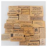 Stampin' Up! Wood-Mounted Rubber Stamp Set - Assorted Sentiments & Phrases Stampin' Up! Wood-Mounted Rubber Stamp Set - Assorted Sentiments & Phrases