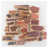 Wooden Rubber Stamp Set - Assorted Quote Blocks for Cards & Crafts Wooden Rubber Stamp Set - Assorted Quote Blocks for Cards & Crafts