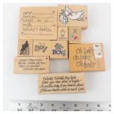 Wooden Rubber Stamp Set - Baby Theme: It's a Boy, Oh Baby, Twinkle Twinkle Wooden Rubber Stamp Set - Baby Theme: It's a Boy, Oh Baby, Twinkle Twinkle