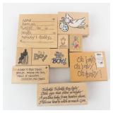 Wooden Rubber Stamp Set - Baby Theme: It's a Boy, Oh Baby, Twinkle Twinkle Wooden Rubber Stamp Set - Baby Theme: It's a Boy, Oh Baby, Twinkle Twinkle