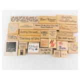 Stampin' Up! Wooden Mounted Rubber Stamp Set - Baby & Birthday Sentiments Stampin' Up! Wooden Mounted Rubber Stamp Set - Baby & Birthday Sentiments