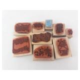 Stampin' Up! Music-Themed Wood Block Rubber Stamp Set - 9-Piece Vintage 1994 Stampin' Up! Music-Themed Wood Block Rubber Stamp Set - 9-Piece Vintage 1994