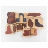 Decorative Rubber Stamp Blocks - Floral & Frame Designs on Wood Blocks Collection Decorative Rubber Stamp Blocks - Floral & Frame Designs on Wood Blocks Collection