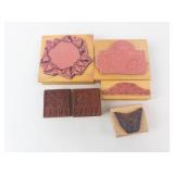 Vintage Rubber Stamp Set - 6 Wood-Mounted Floral & Bird Stamps (June, July) Vintage Rubber Stamp Set - 6 Wood-Mounted Floral & Bird Stamps (June, July)