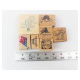 Assorted Wooden Rubber Stamps - Vintage Kid Motifs Assorted Wooden Rubber Stamps - Vintage Kid Motifs