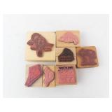Assorted Wooden Rubber Stamps - Vintage Kid Motifs Assorted Wooden Rubber Stamps - Vintage Kid Motifs
