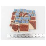 Stampin' Up! Wood Block Rubber Stamp Set - Floral, Butterfly & Sentiment Designs Stampin' Up! Wood Block Rubber Stamp Set - Floral, Butterfly & Sentiment Designs