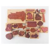 Stampin' Up! Valentine's Day Rubber Stamp Set on Wood Blocks Stampin' Up! Valentine's Day Rubber Stamp Set on Wood Blocks