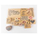 Stampin' Up! Valentine's Day Rubber Stamp Set on Wood Blocks Stampin' Up! Valentine's Day Rubber Stamp Set on Wood Blocks