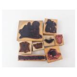 Halloween Rubber Stamp Set - Wood Blocks (Lot of 9) Halloween Rubber Stamp Set - Wood Blocks (Lot of 9)