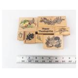 Thanksgiving Wood Block Stamp Set (Lot of 9) Thanksgiving Wood Block Stamp Set (Lot of 9)