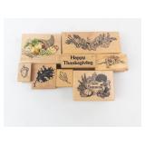Thanksgiving Wood Block Stamp Set (Lot of 9) Thanksgiving Wood Block Stamp Set (Lot of 9)
