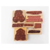 Rubber Stamps - Bear & Get Well Wood Block Set (Lot of 9) Rubber Stamps - Bear & Get Well Wood Block Set (Lot of 9)