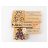 Rubber Stamps - Bear & Get Well Wood Block Set (Lot of 9) Rubber Stamps - Bear & Get Well Wood Block Set (Lot of 9)