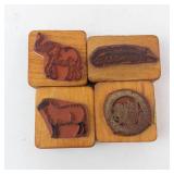 Stamp Block Set - Elephant, Feather, Sheep, Owl (Lot of 4) Stamp Block Set - Elephant, Feather, Sheep, Owl (Lot of 4)