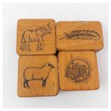 Stamp Block Set - Elephant, Feather, Sheep, Owl (Lot of 4) Stamp Block Set - Elephant, Feather, Sheep, Owl (Lot of 4)