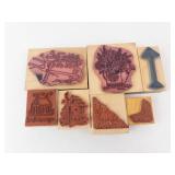 Stampin' Up! Wood-Mounted Rubber Stamp Set - Floral Bouquets & Home Motifs Stampin' Up! Wood-Mounted Rubber Stamp Set - Floral Bouquets & Home Motifs