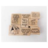 Stampin' Up! Don't Feel So Hot? Get Well Soon! Rubber Stamp Set (9 Stamps) Stampin' Up! Don't Feel So Hot? Get Well Soon! Rubber Stamp Set (9 Stamps)