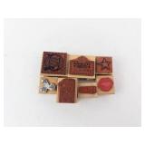Queen-Themed Rubber Stamps on Wood Blocks - 7-Piece Set Queen-Themed Rubber Stamps on Wood Blocks - 7-Piece Set