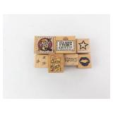 Queen-Themed Rubber Stamps on Wood Blocks - 7-Piece Set Queen-Themed Rubber Stamps on Wood Blocks - 7-Piece Set