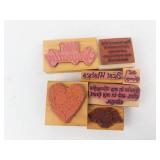 Stampin' Up! Rubber Stamp Set - With Sympathy, Best Wishes, Heart & Floral (Lot of 7) Stampin' Up! Rubber Stamp Set - With Sympathy, Best Wishes, Heart & Floral (Lot of 7)