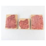 Vintage Rubber Stamp Blocks - Wood Mounted Kids by Pond Scenes (Lot of 3) Vintage Rubber Stamp Blocks - Wood Mounted Kids by Pond Scenes (Lot of 3)