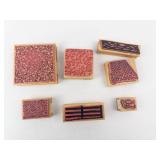 Rubber Texture Stamp Set - Pattern Blocks (Lot of 7) Rubber Texture Stamp Set - Pattern Blocks (Lot of 7)