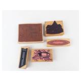 Wooden Rubber Stamp Set - House & Landscape Designs Wooden Rubber Stamp Set - House & Landscape Designs