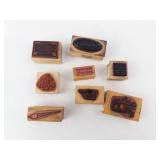 Wooden Rubber Stamps - Hand-Stamped Craft Designs (Set of 8) Wooden Rubber Stamps - Hand-Stamped Craft Designs (Set of 8)