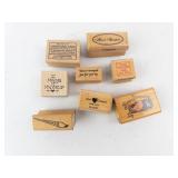 Wooden Rubber Stamps - Hand-Stamped Craft Designs (Set of 8) Wooden Rubber Stamps - Hand-Stamped Craft Designs (Set of 8)