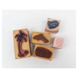 Stampin' Up! Relax Rubber Stamp Set on Wood Blocks - Palm Tree, Dolphin, Waves, Flip Flops Stampin' Up! Relax Rubber Stamp Set on Wood Blocks - Palm Tree, Dolphin, Waves, Flip Flops