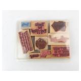 Stampin' Up! Thank You Rubber Stamp Set - Wood Block Sentiments Stampin' Up! Thank You Rubber Stamp Set - Wood Block Sentiments