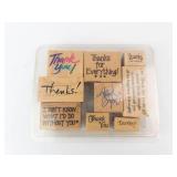 Stampin' Up! Thank You Rubber Stamp Set - Wood Block Sentiments Stampin' Up! Thank You Rubber Stamp Set - Wood Block Sentiments
