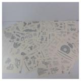 Sticker Assortment - Vintage Greeting Card Graphics & Sentiments Sticker Assortment - Vintage Greeting Card Graphics & Sentiments