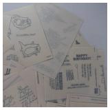 Greeting Sticker Sheets - Assorted Birthday, Thank You & Congrats Messages Greeting Sticker Sheets - Assorted Birthday, Thank You & Congrats Messages